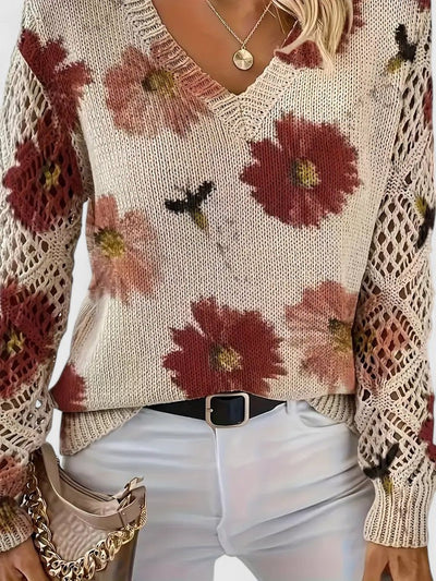 Ariana - Elegant sweater with floral pattern