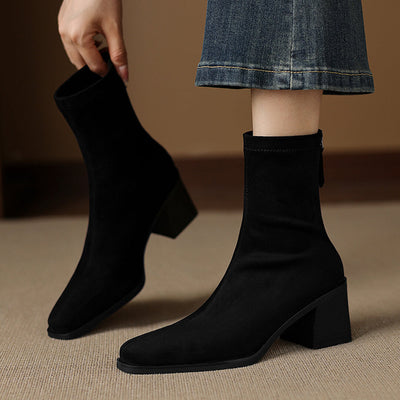 Maria - Genuine Suede Boots