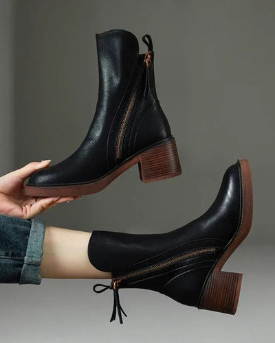 Belle Étoile Nice™ | Garciel - Leather Ankle Boots