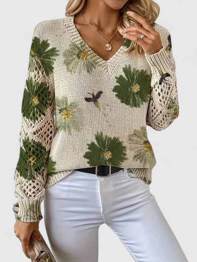 Ariana - Elegant sweater with floral pattern