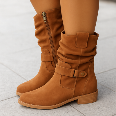 Ava - Women's Warm Faux Suede Boots