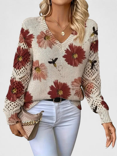 Ariana - Elegant sweater with floral pattern
