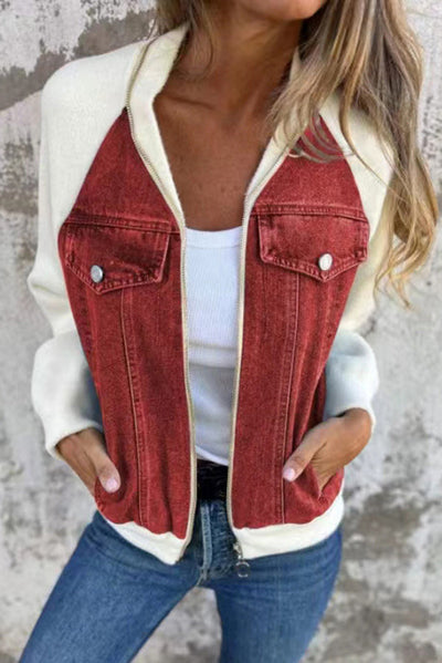 Larissa | Fashionable Casual Denim Jacket with Zipper Pockets