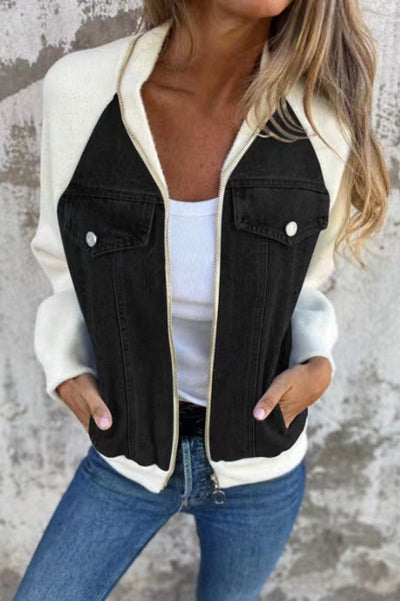 Larissa | Fashionable Casual Denim Jacket with Zipper Pockets