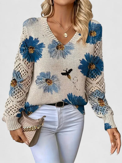 Ariana - Elegant sweater with floral pattern