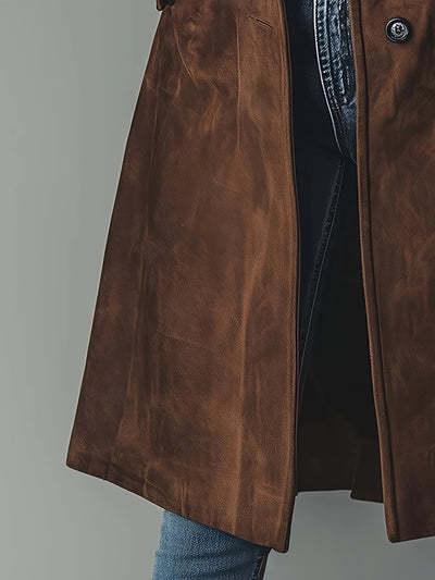 Keziah – Elegant Vintage Coat with Lapels & Button Placket