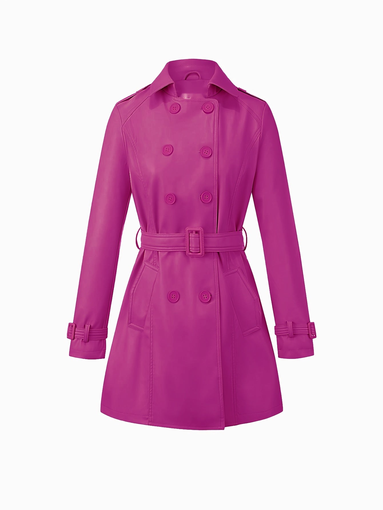 Leather Trench Coat with Belt