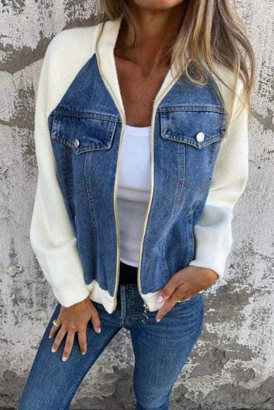 Larissa | Fashionable Casual Denim Jacket with Zipper Pockets