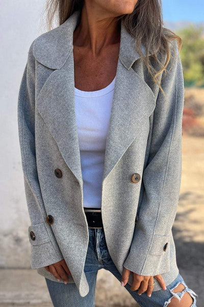 Edita | Casual Jacket with Notched Collar & Button Placket