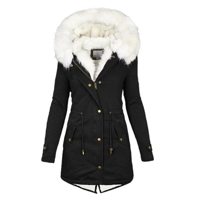 Giulia - Autumn Coat with Faux Fur Lining
