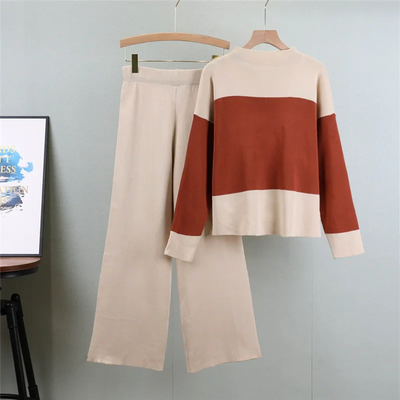 Charlotte – Two-Piece Knit Set in Western Style with Sweater & Pants