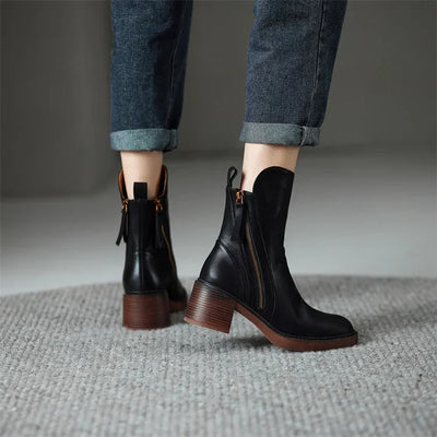 Savannah - Stylish Comfort Leather Ankle Boots