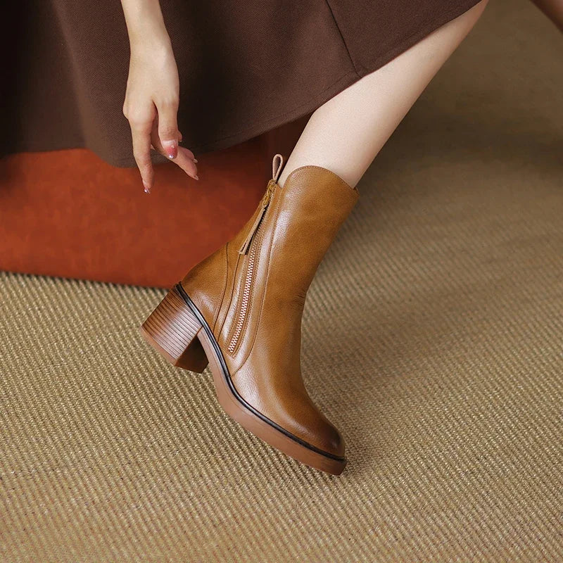 Savannah - Stylish Comfort Leather Ankle Boots