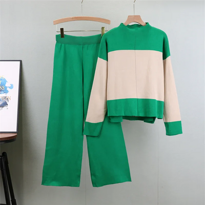 Charlotte – Two-Piece Knit Set in Western Style with Sweater & Pants