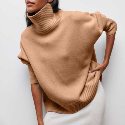 Damia | Cozy Chic Turtleneck Sweater in Camel
