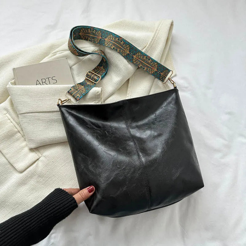 Chelsey - Vintage Vegan Leather Shoulder Bag