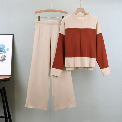 Charlotte – Two-Piece Knit Set in Western Style with Sweater & Pants