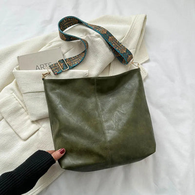 Chelsey - Vintage Vegan Leather Shoulder Bag