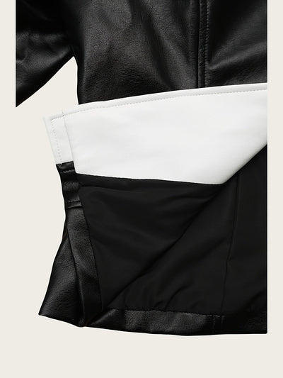 Darana – Women's PU Leather Jacket with Lapel Collar