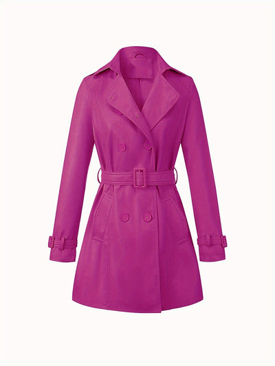 Leather Trench Coat with Belt
