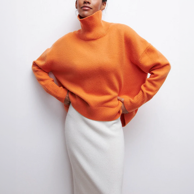 Damia | Cozy Chic Turtleneck Sweater in Camel