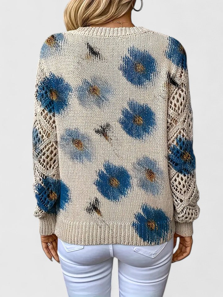Ariana - Elegant sweater with floral pattern