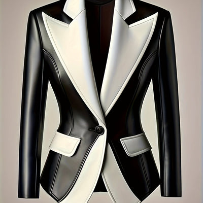 Darana – Women's PU Leather Jacket with Lapel Collar