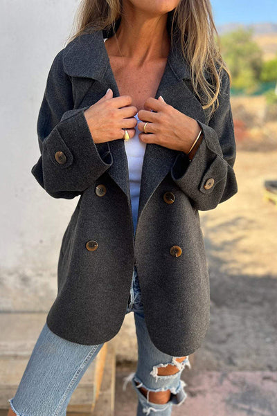 Edita | Casual Jacket with Notched Collar & Button Placket