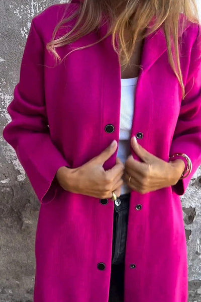 Elena | Casual Hoodie with Button Placket & Long Sleeves