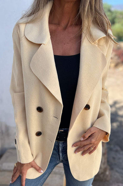 Edita | Casual Jacket with Notched Collar & Button Placket