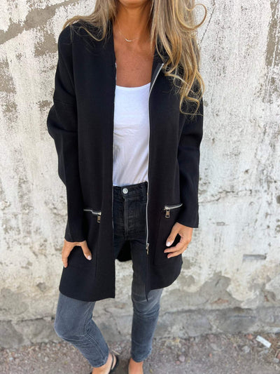 Jula | Cardigan with Zipper, Long Sleeves