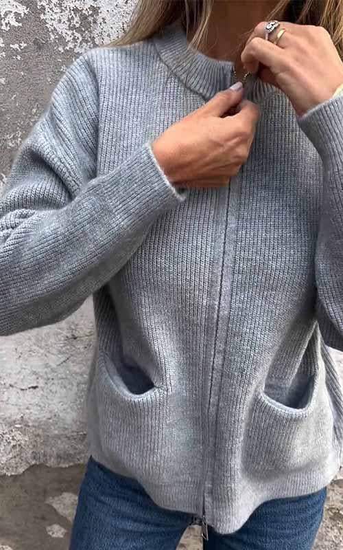 Hilda™ | Cozy Zip Cardigan