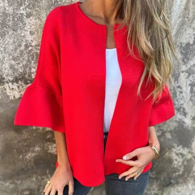 Brooke | Women's Jacket with Round Neck & Trendy Flare Sleeves