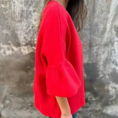 Brooke | Women's Jacket with Round Neck & Trendy Flare Sleeves