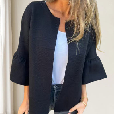 Brooke | Women's Jacket with Round Neck & Trendy Flare Sleeves