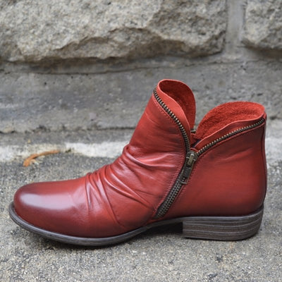 Viannele | Vegan Leather Boots with Zipper