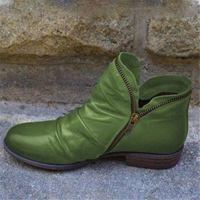 Viannele | Vegan Leather Boots with Zipper