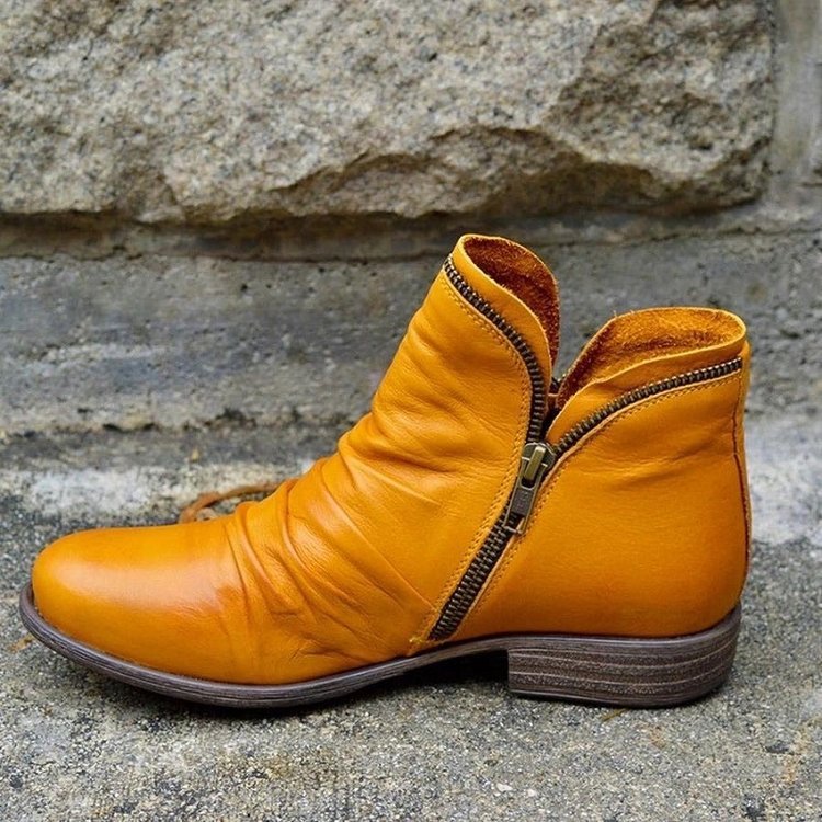 Viannele | Vegan Leather Boots with Zipper