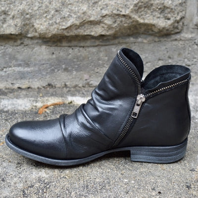 Viannele | Vegan Leather Boots with Zipper