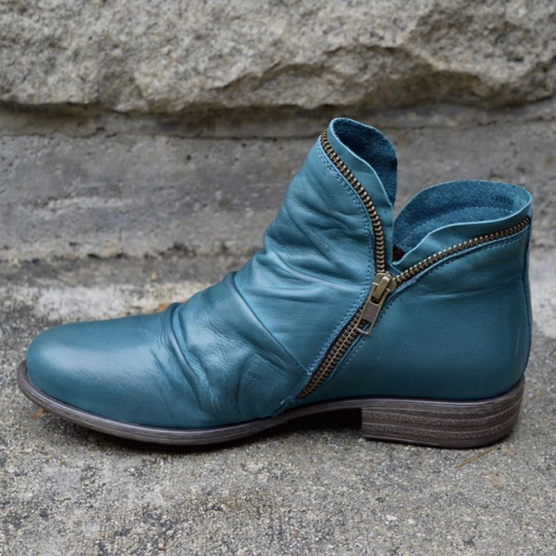 Viannele | Vegan Leather Boots with Zipper